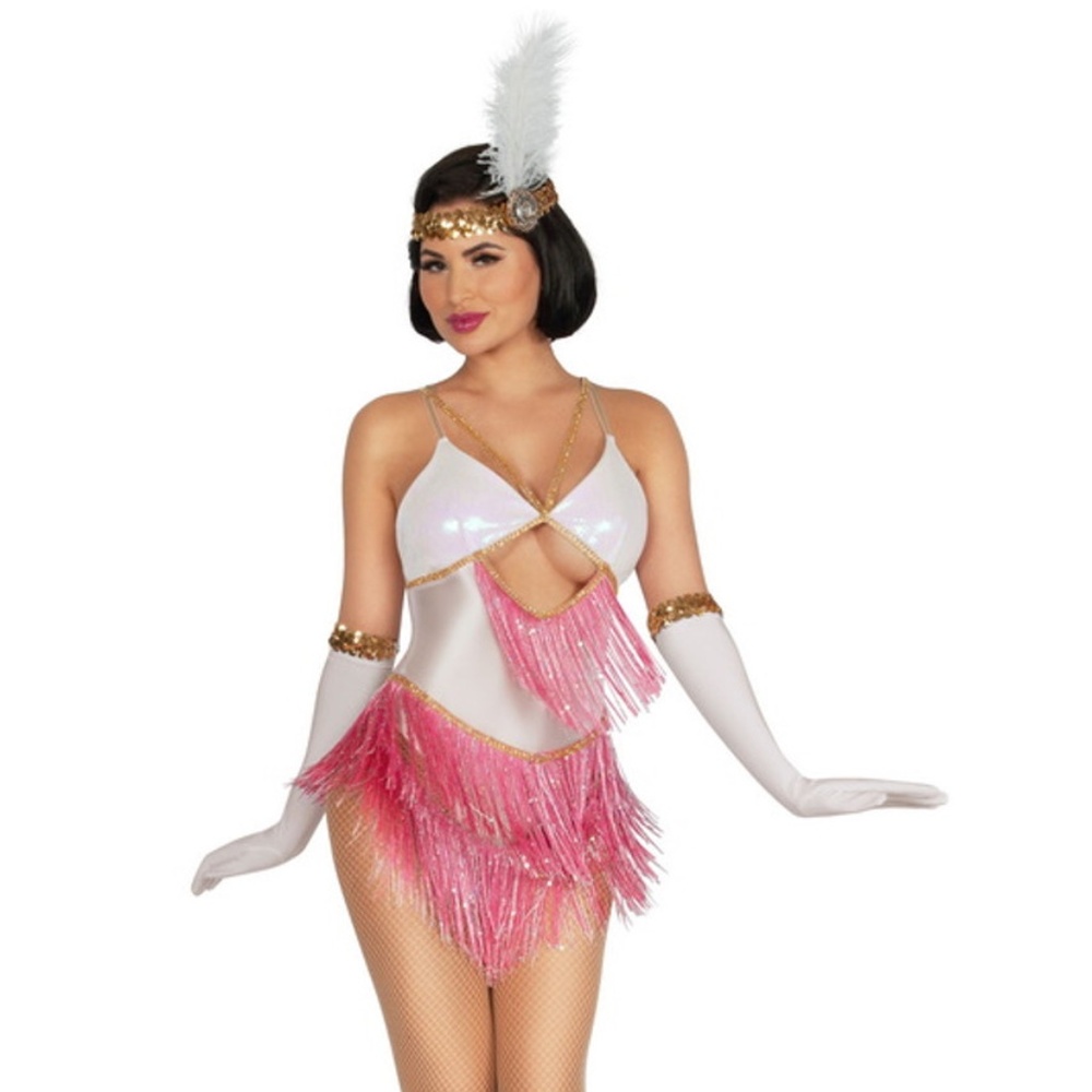 Fashion Nova Halloween Costume Pink Rose Flapper Size M NWT Cosplay Sexy Dress